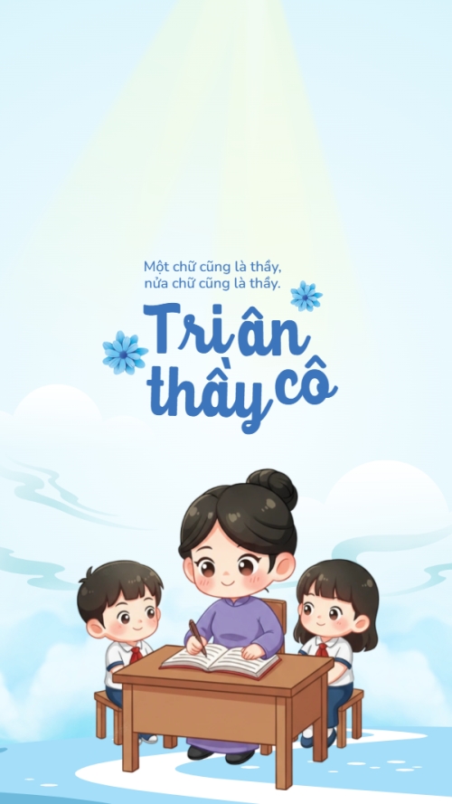 Mẫu thiết kế Hình nền điện thoại Tri ân thầy cô 1781553590
