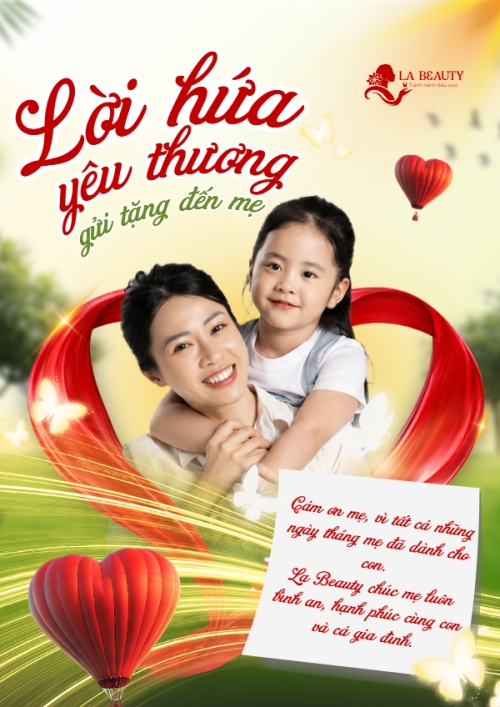 Mẫu thiết kế Poster chuẩn Lời hứa yêu thương gửi tặng đến mẹ 1781534496