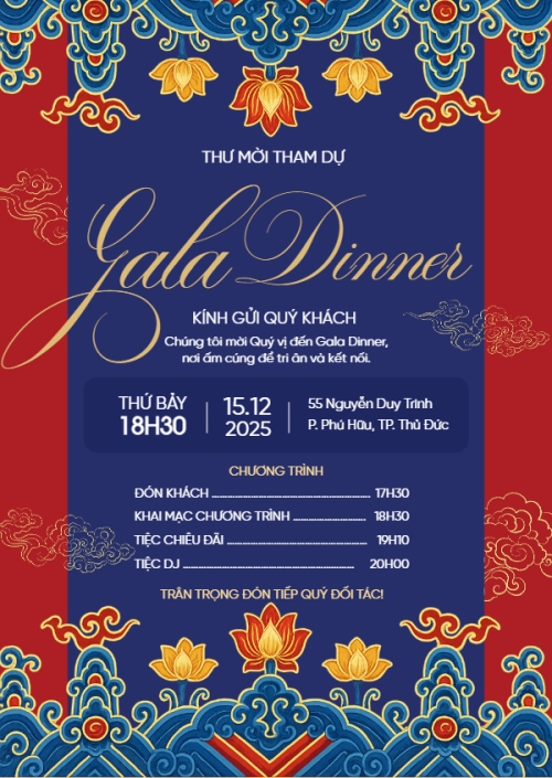 Mẫu thiết kế Thư mời Gala dinner, văn phòng, office, sự kiện, event, education, kinh doanh, business, truyền thống, traditional, dân gian, cổ truyền 1780601528