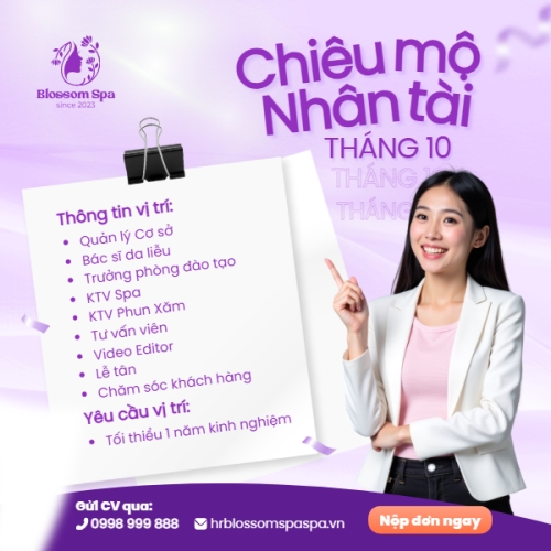 Mẫu thiết kế Bài post MXH vuông Spa, tuyển dụng, beauty, làm đẹp, thẩm mỹ, cosmetic, hiện đại, morden 1781535058