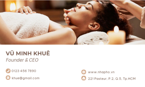 Mẫu thiết kế Danh thiếp Spa, beauty, làm đẹp, thẩm mỹ, massage 1780255528