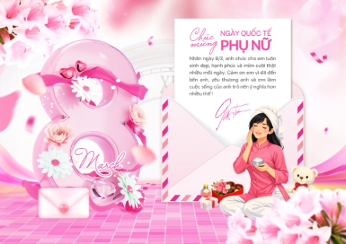Mẫu thiết kế Thiệp chúc mừng Chúc mừng ngày Quốc tế phụ nữ 8/3 1781540623