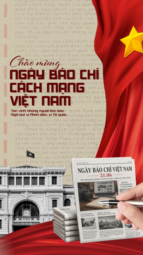 Mẫu thiết kế Bài post MXH (9:16) Ngày báo chí Cách mạng Việt Nam 1781521866