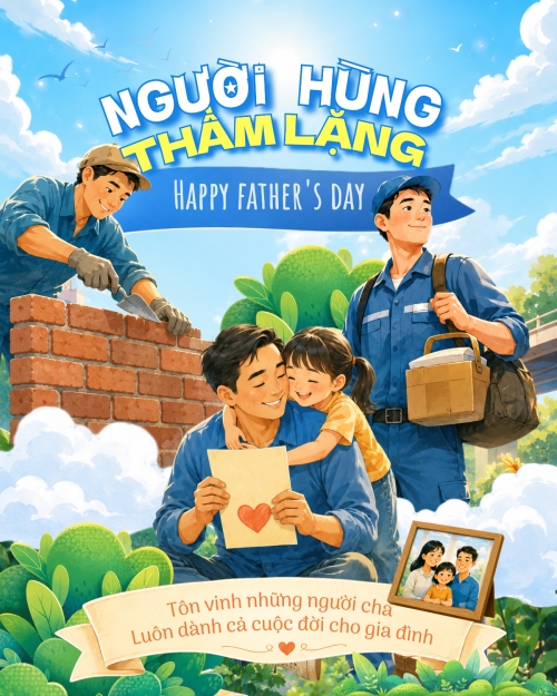 Mẫu thiết kế Bài post MXH dọc Người hùng thầm lặng 1780511549