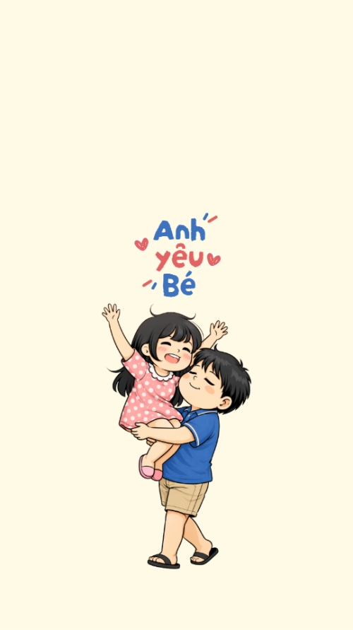 Mẫu thiết kế Hình nền điện thoại Anh yêu Bé 1781688328
