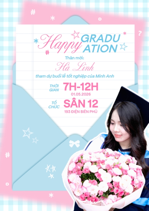 Mẫu thiết kế Thư mời Happy Graduation 1780418727