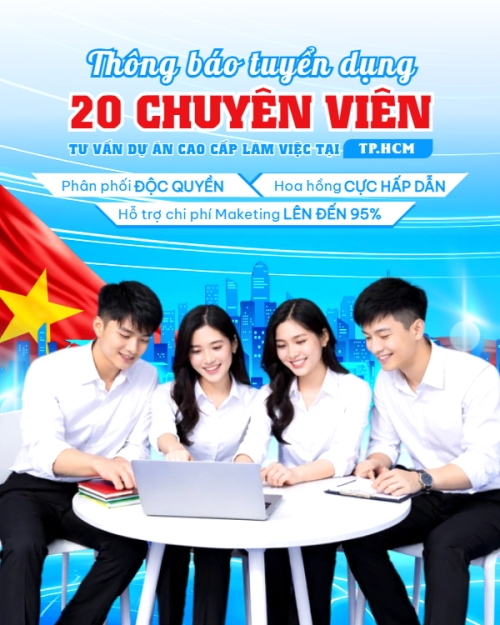 Mẫu thiết kế Bài post MXH dọc Thông báo tuyển chuyên viên tư vấn 1780438267