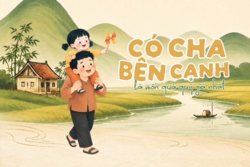 Mẫu thiết kế Postcard Có cha bên cạnh là món quà quý giá nhất 1781077259