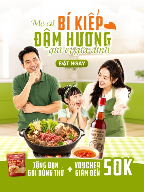 Mẫu thiết kế Banner dọc Mẹ có bí kiếp đậm hương giữ vị nhà 1781701168