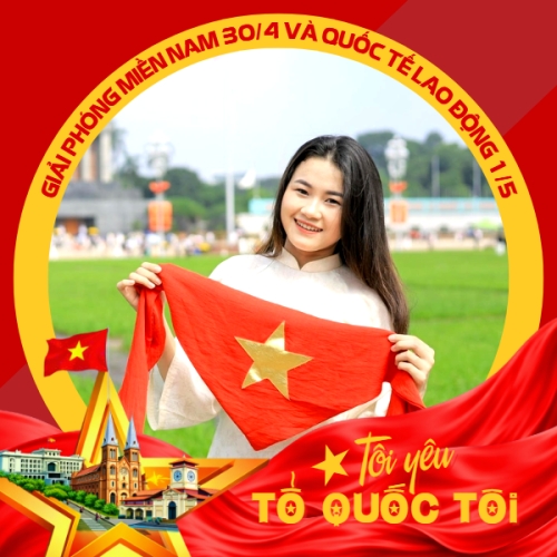 Mẫu thiết kế Ảnh đại diện - Avatar Giải phóng miền Nam 30/4 và Quốc tế Lao động 1/5 1780601462