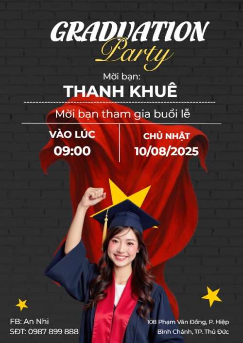 Mẫu thiết kế Thư mời Tốt nghiệp, kỉ yếu, Graduation, yearbook, hiện đại, sang trọng, modern, Việt Nam 1781073910