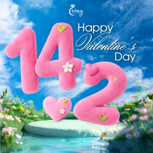 Mẫu thiết kế Bài post MXH vuông Happy valentine's day 1781534547