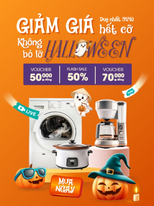 Mẫu thiết kế Banner dọc Halloween, lễ hội ma quái, sự kiện, event, công nghệ, technology, điện tử, electronic, dễ thương, cute, chibi, hoạt hình, cartoon 1781696829
