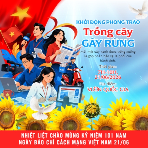 Mẫu thiết kế Bài post MXH vuông Nhiệt liệt chào mừng ngày Báo chí Cách mạng Việt Nam 21/6 1780511888