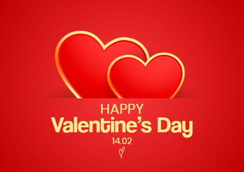 Mẫu thiết kế Thiệp chúc mừng Happy Valentine's Day 1781534544