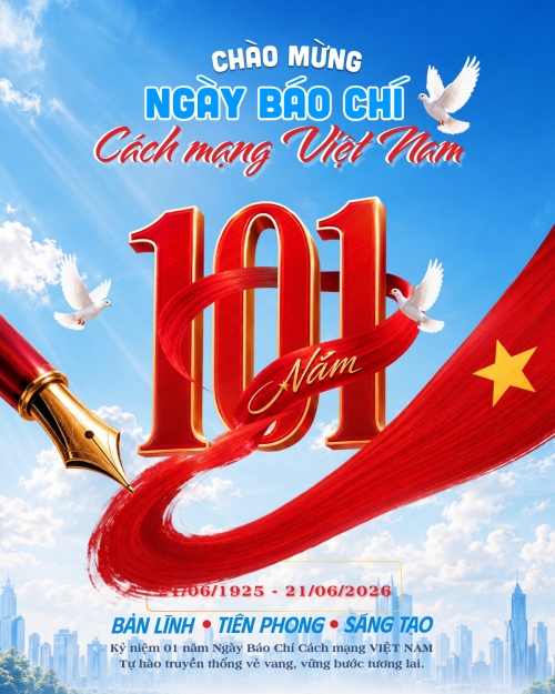 Mẫu thiết kế Bài post MXH dọc Chào mừng ngày báo chí 1780713271