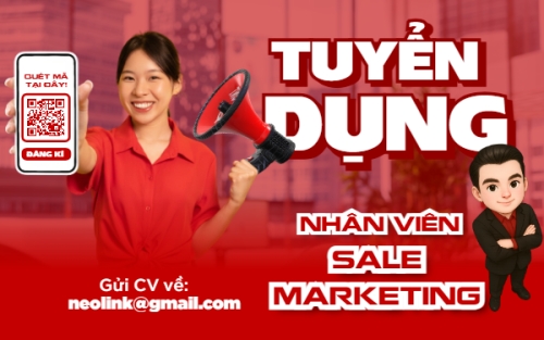 Mẫu thiết kế Banner - Băng rôn Tuyển dụng nhân viên sale marketing 1781540578