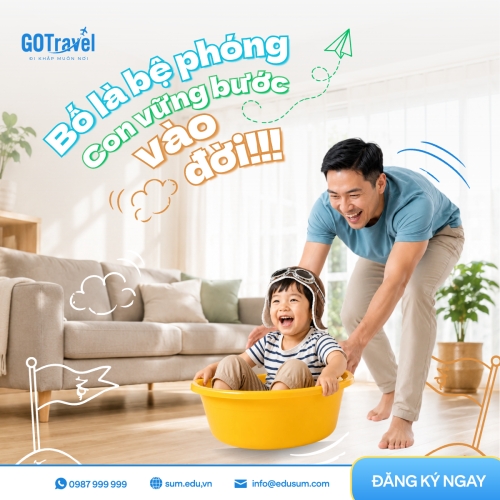 Mẫu thiết kế Bài post MXH vuông Bố là bệ phóng để con vững bước 1780723651