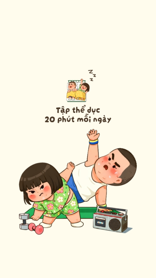 Mẫu thiết kế Hình nền điện thoại Tập thể dục 20 phút mỗi ngày 1781688497