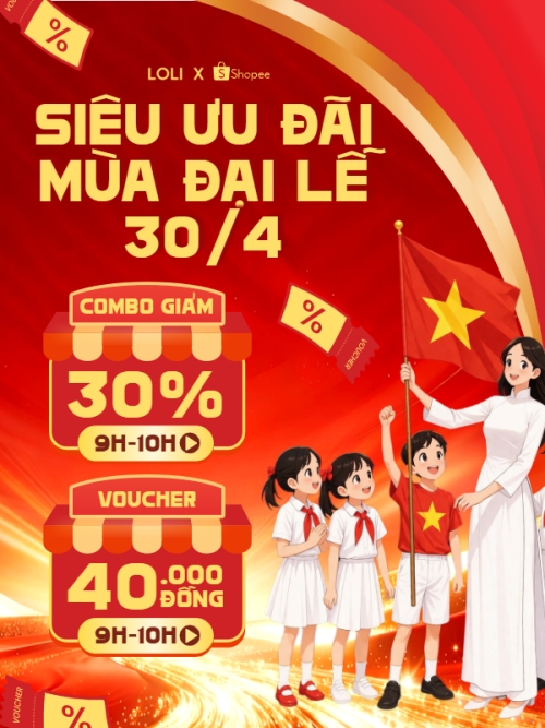 Mẫu thiết kế Banner dọc Siêu ưu đãi mùa Đại Lễ 30/4 1781696357