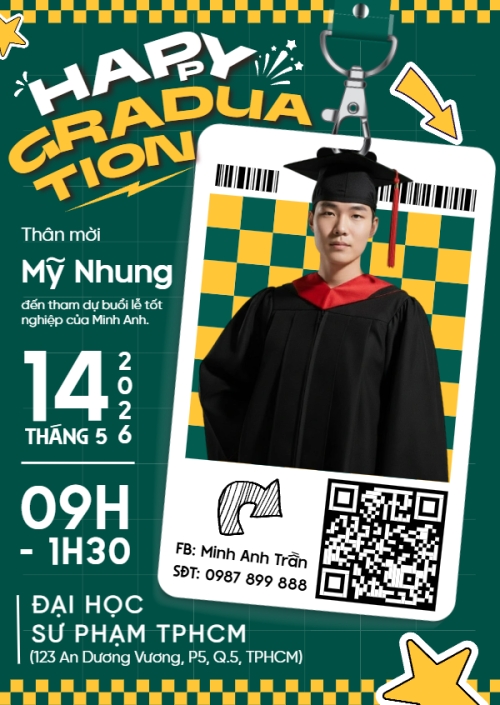 Mẫu thiết kế Thư mời Thư mời tốt nghiệp 1781073634