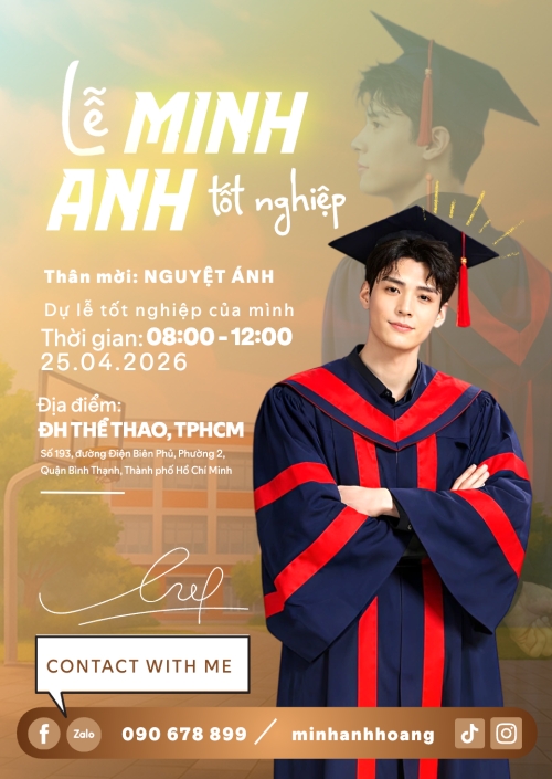 Mẫu thiết kế Thư mời Dự lễ tốt nghiệp 1780418727
