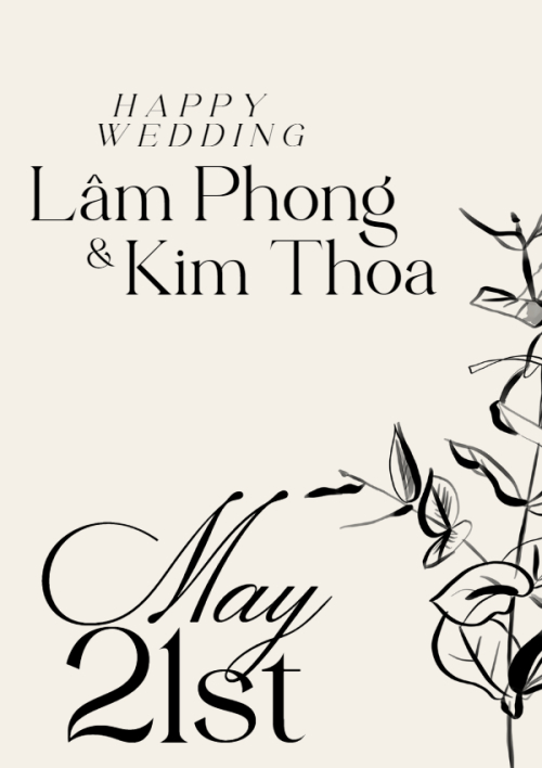 Mẫu thiết kế Ruột thiệp cưới Grace, hiện đại, sang trọng, modern 1780426977