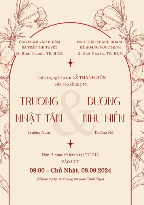 Mẫu thiết kế Ruột thiệp cưới Thiệp cưới Kết duyên 1780427028