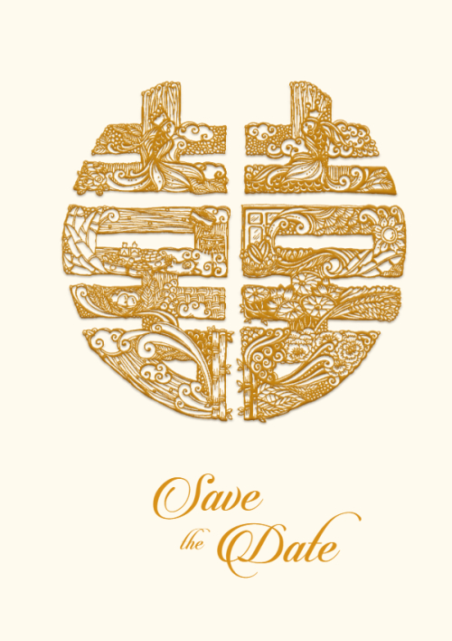 Mẫu thiết kế Ruột thiệp cưới Chữ Hỷ, truyền thống, traditional, dân gian, cổ truyền 1780559976