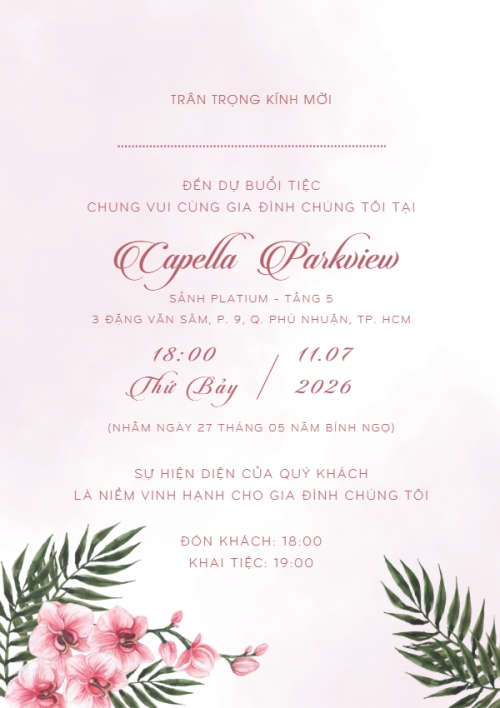 Mẫu thiết kế Ruột thiệp cưới Thiệp cưới Sắc lan hồng 1780431452