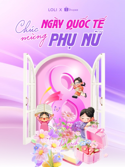Mẫu thiết kế Banner dọc Chúc mừng ngày Quốc tế phụ nữ 8/3 1781696829