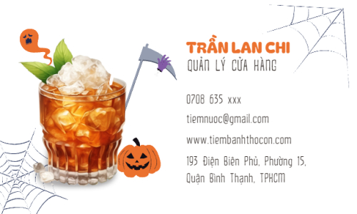 Mẫu thiết kế Danh thiếp Halloween, food, thực phẩm, ẩm thực, món ăn, F&B, thức ăn 1780252433