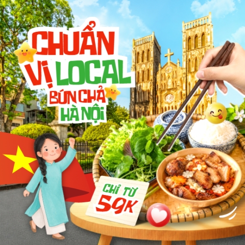 Mẫu thiết kế Bài post MXH vuông Chuẩn vị Local bún chả Hà Nội 1781065593