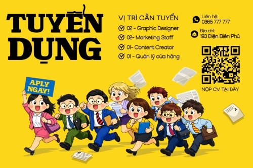 Mẫu thiết kế Bài post MXH ngang Tuyển dụng nhân tài 1781489880