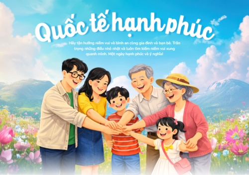 Mẫu thiết kế Thiệp chúc mừng Chúc mừng ngày Quốc tế Hạnh Phúc 27/3 1781060696