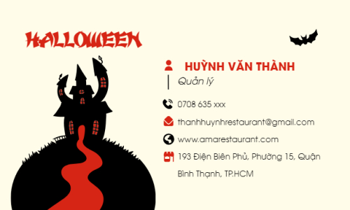Mẫu thiết kế Danh thiếp Halloween, đồ ăn, food, thực phẩm, ẩm thực, món ăn, F&B, nhà hàng, thức ăn 1780249877
