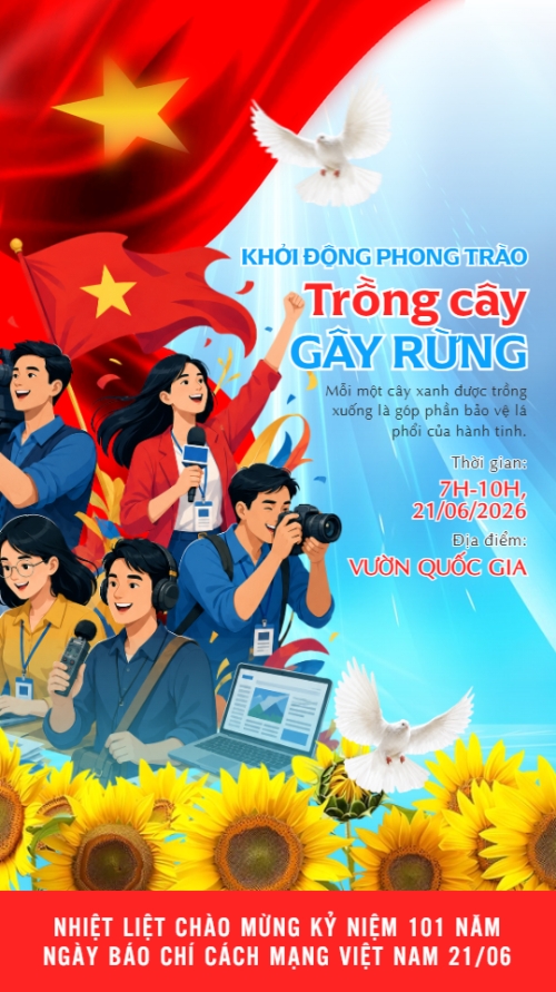 Mẫu thiết kế Bài post MXH (9:16) Nhiệt liệt chào mừng ngày Báo chí Cách mạng Việt Nam 21/6 1781517627