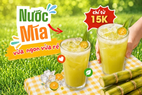 Mẫu thiết kế Bài post MXH ngang Nước mía vừa ngon vừa rẻ 1781494197