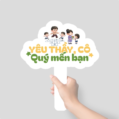 Mẫu thiết kế Hashtag cầm tay Yêu thầy cô quý mến bạn 1781536217