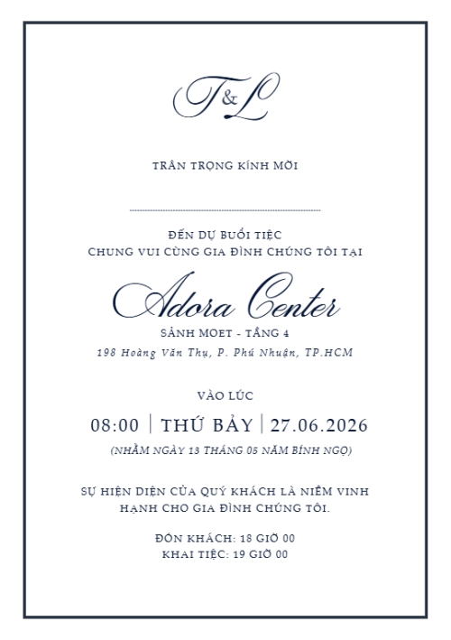 Mẫu thiết kế Ruột thiệp cưới Thiệp cưới Navy Vows 1780435424