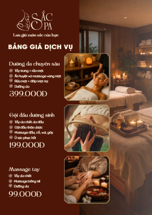 Mẫu thiết kế Menu tờ rời (dọc) Bảng giá dịch vụ 1781084573