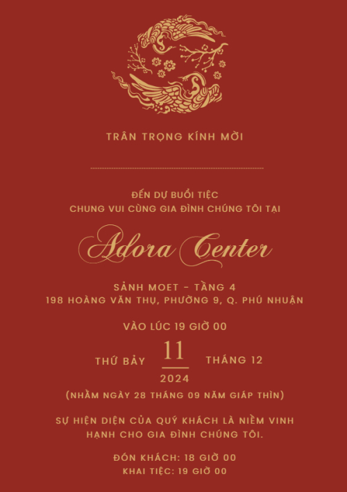 Mẫu thiết kế Ruột thiệp cưới Nét Duyên Việt Đỏ, truyền thống, traditional, dân gian 1780431487