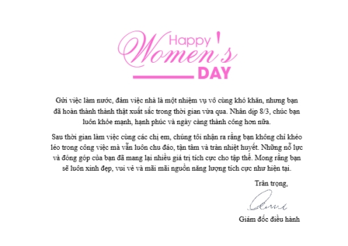 Mẫu thiết kế Thiệp chúc mừng Happy women's day 1781540427