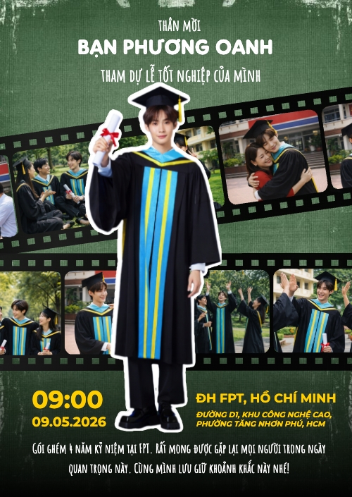 Mẫu thiết kế Thư mời Kí ức tốt nghiệp 1780418727