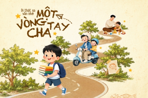 Mẫu thiết kế Postcard Đi thật xa vẫn nhớ một vòng tay Cha 1781077259