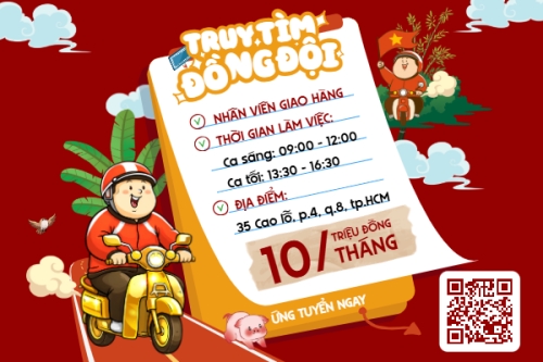 Mẫu thiết kế Bài post MXH ngang Tuyển dụng giao hàng 1781534790