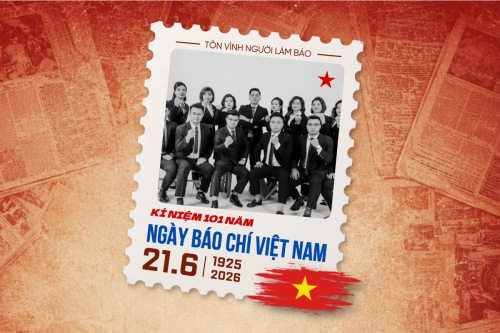 Mẫu thiết kế Bài post MXH ngang Tôn vinh người làm báo 1781072405