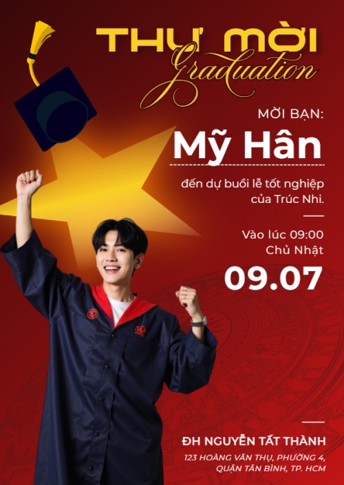 Mẫu thiết kế Thư mời Tốt nghiệp, kỉ yếu, Graduation, yearbook, hiện đại, sang trọng, modern, Việt Nam 1781073898