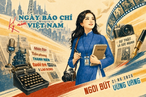 Mẫu thiết kế Bài post MXH ngang Kỷ niệm ngày báo chí Việt Nam 1781066034