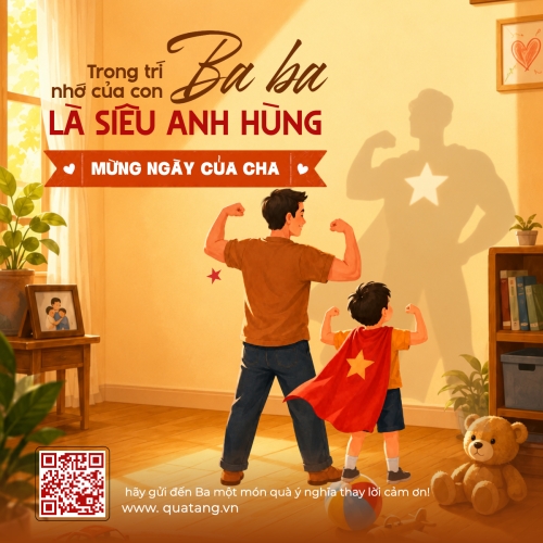 Mẫu thiết kế Bài post MXH vuông Ba là siêu anh hùng 1780713140